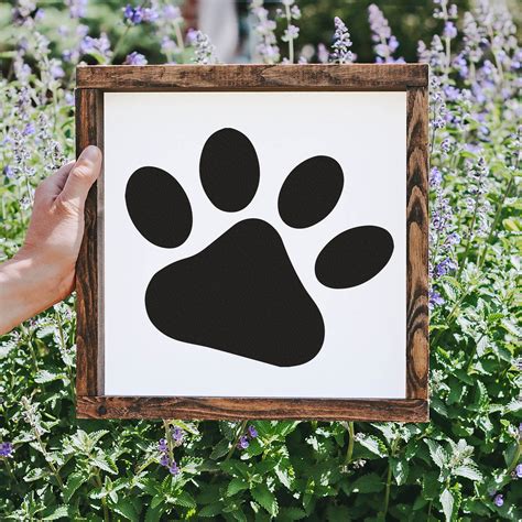 Stencil Of Dog Paw Cute Dog Paw Design Stencil For Crafting