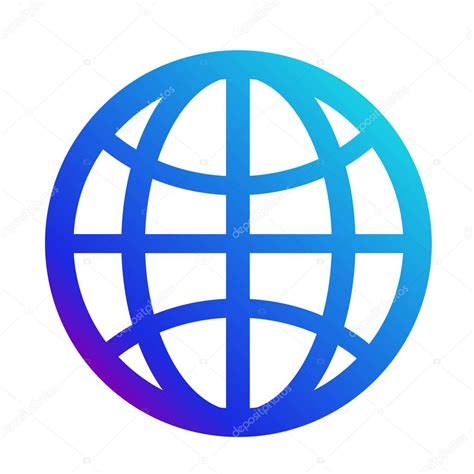 Icon Internet Symbol Of The Website Globe Sign — Stock Vector