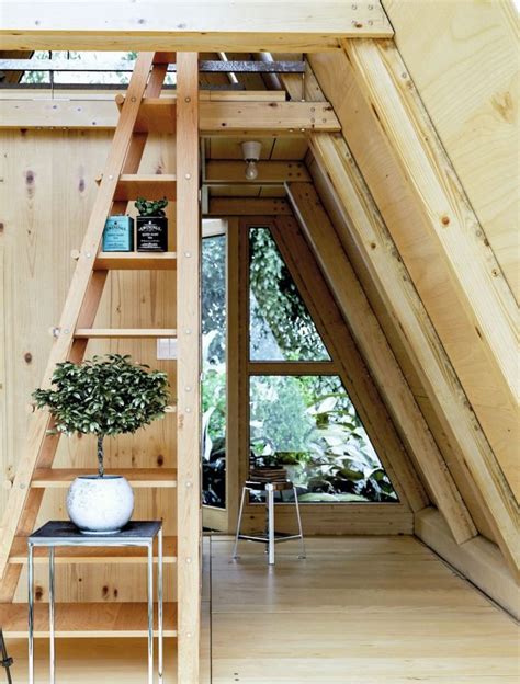 A Frame Cabin Storage Steps Home Decorating Trends Homedit A
