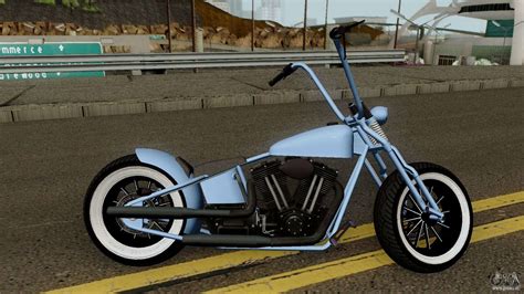 The first time it can be seen in the fourth part of gta and with the release update bikers became available and in grand theft auto online. Western Motorcycle Zombie Bobber GTA V HQ pour GTA San Andreas