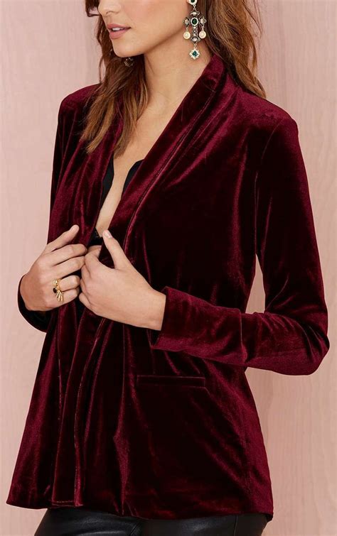 Velvet Lover Blazer Wine Fashion Velvet Jackets Women Velvet Fashion