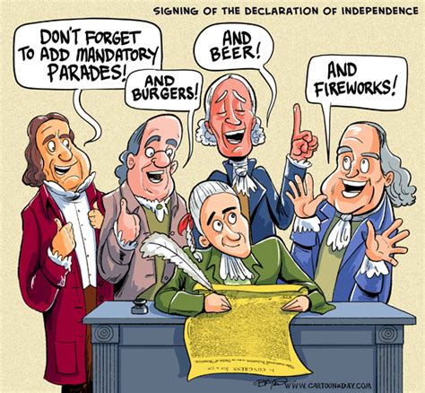 declaration of independence cartoon when in the course of human events it becomes necessary