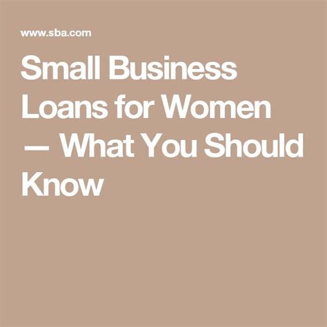 Small Business Loans For Women — What You Should Know Small Business Loans Business Loans