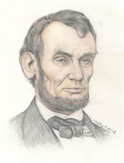 Abe Lincoln Colored Pencil Portrait By Bluecloudcandy