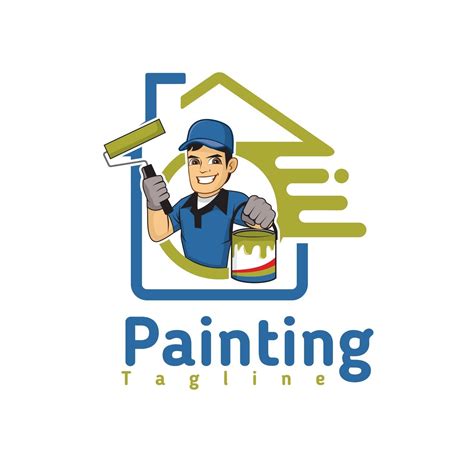 Painting Company Logo Design Illustration Suitable For Your Design