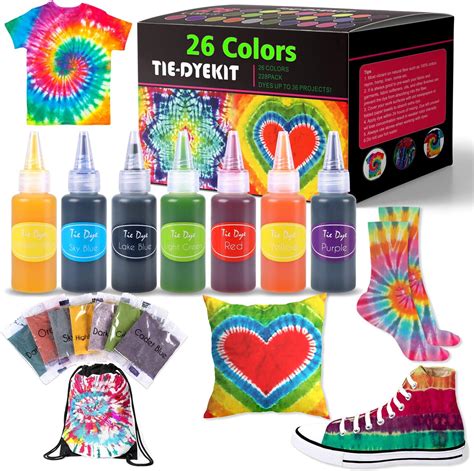 Tie Dye Kits 26 Colors Tie Dye Shirt Fabric Dye Kit For