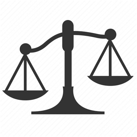 Balance Justice Law Measure Scale Unbalance Weight Icon