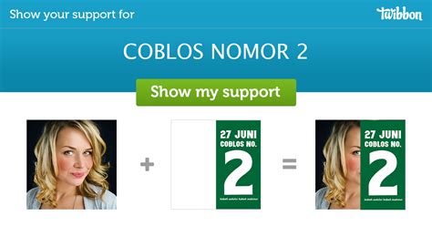 Coblos Nomor 2 Support Campaign Twibbon