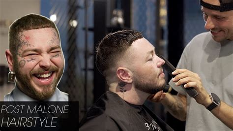 Post Malone Fade Hairstyle Mid High Fade Haircut Youtube