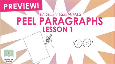 How To Write Peel Paragraphs Lesson Preview Youtube