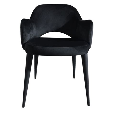 Manny Velvet Dining Chair - Black | Velvet dining chairs, Dining chairs, Dining arm chair