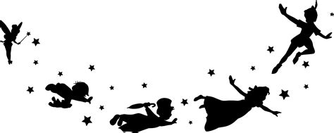 Flying Vector Peter Pan Silhouette Transparent PNG Clipart Free