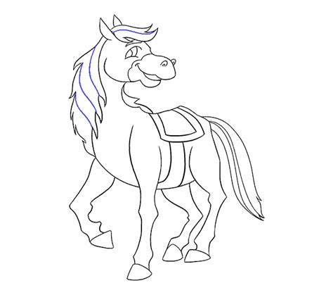 How To Draw A Cartoon Horse Easy Drawing Guides