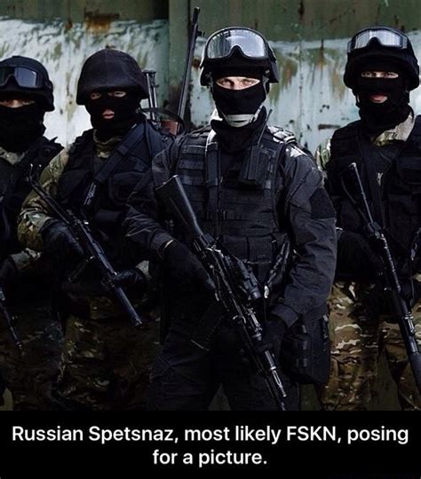 Russian Spetsnaz Most Likely Fskn Posing For A Picture Russian
