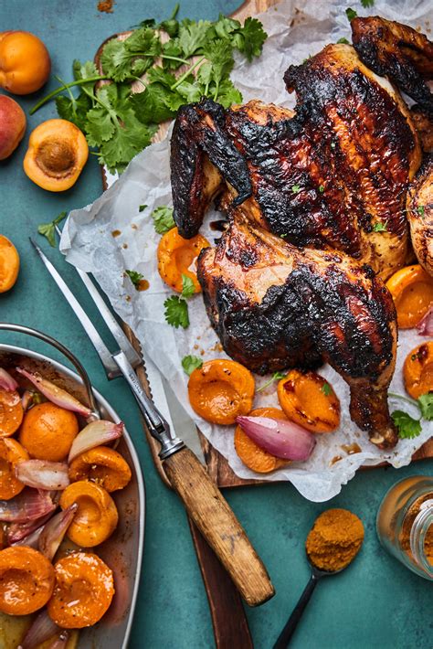 Stir the chicken stock and apricots into the pan, scraping up any seared bits that might be stuck to the bottom of the pan. Moroccan Grilled Chicken With Apricots | Olive & Mango