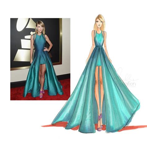 Taylor Swift In Elie Saab Dress By Holly Nichols Ilustración De Moda