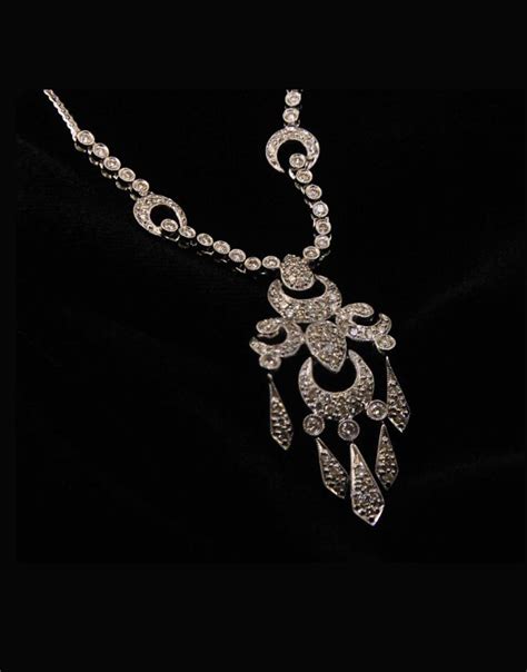 Victorian Diamond Necklace Romantic Jewelers