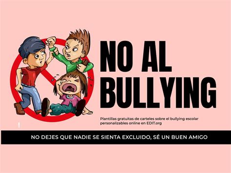 Prevenimos el bullying Aprende cómo hacer un impactante cartel