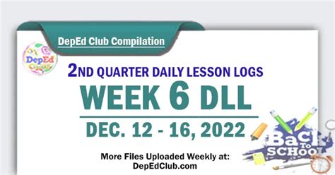 Week Quarter Daily Lesson Log December