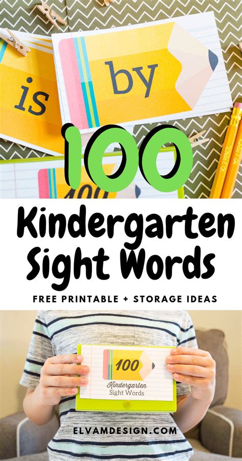 100 Sight Word Kindergarten Kindergarten