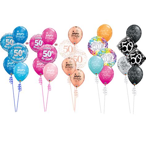 50th Birthday Balloon Bouquet Decoration Cardiff Balloons Open 6 Days