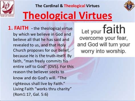 11 Oct 2013 Cardinal And Theological Virtues