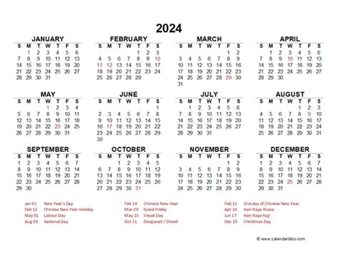 Calendar 2024 Singapore Yearly Calendar 2024