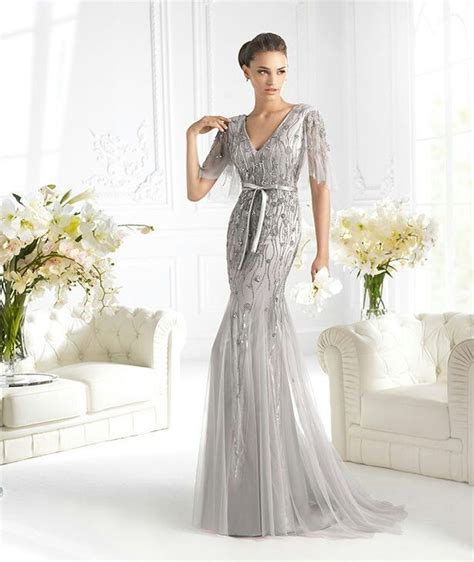 Home > modest wedding dresses for modern brides. En plata | Silver wedding dress, Anniversary dress ...