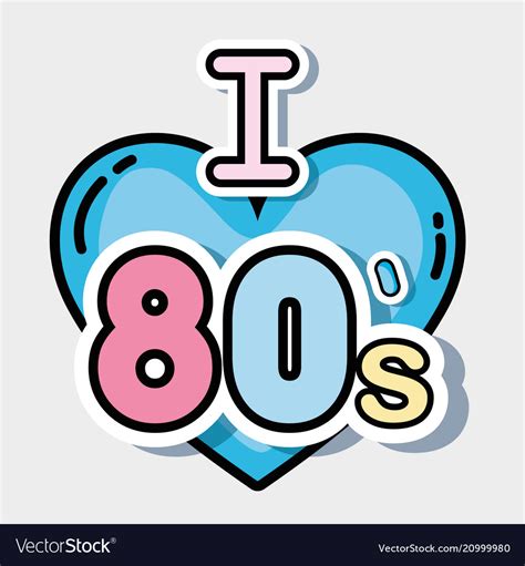I Love The 80 S Digital Download Retro 80s Svg Icons