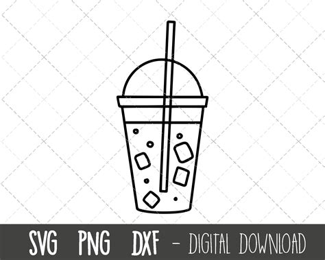 Iced Coffee Svg Coffee Cup Svg Takeaway Cup Svg Starbucks Etsy