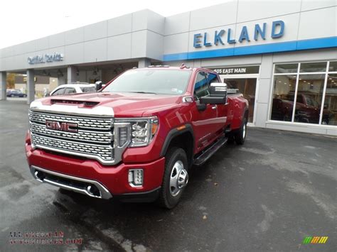 2020 Gmc Sierra 3500hd Denali Crew Cab 4wd In Red Quartz Tintcoat Photo