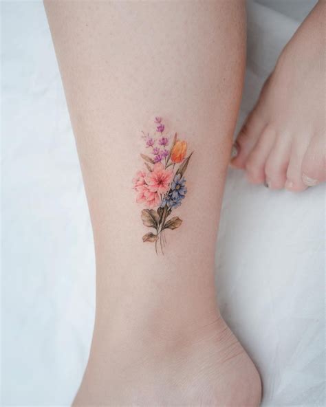 Birth Flowers For Each Month Tattoos 3 Birth Flowers For Each Month