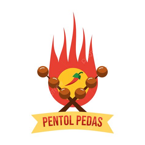 Logo Pentol Pedas Vektor Bakso Logo Bakso Logo Pensil Png Dan Vektor
