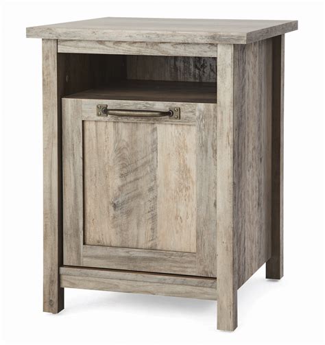 Crafted from solid pine wood, its frame features a subtle slatted design and a weathered finish. Better Homes & Gardens Modern Farmhouse End Table Nightstand With USB, Rustic Gray Finish ...