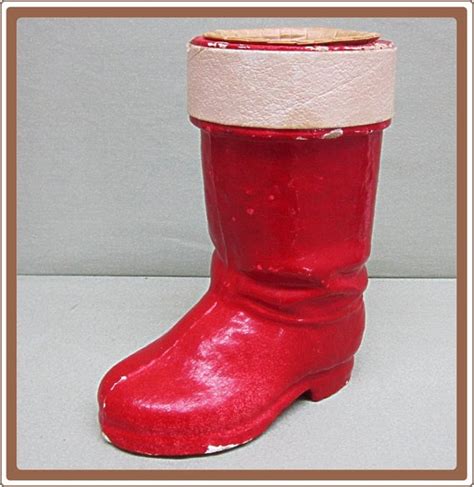 Christmas Candy Container Santa S Boot Large By COBAYLEY Santa Boots Candy Containers
