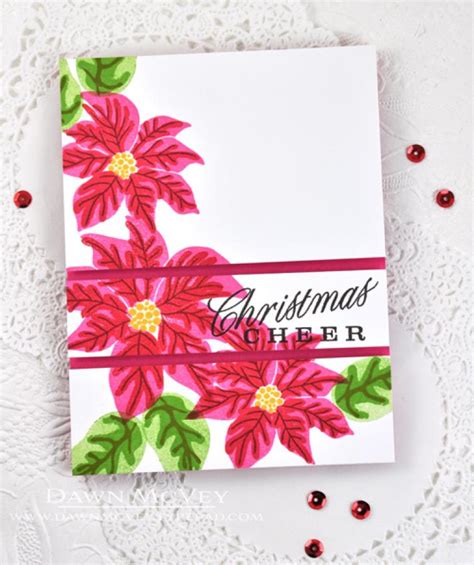 Papertrey Ink Year Of Flowers Poinsettia Set Of 2 Papertrey Ink