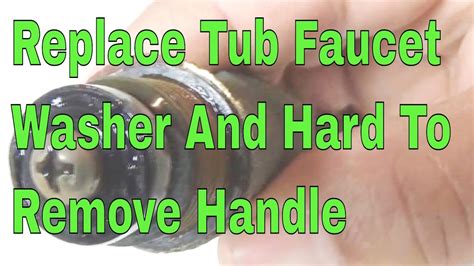 Facebook is showing information to help you better understand the purpose of a page. Replace Tub faucet washer and hard to remove handle - YouTube