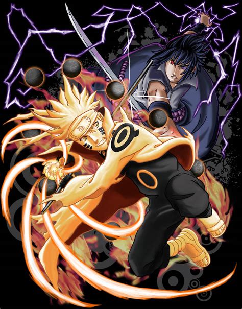Naruto Vs Sasuke Ultimate Fighting T Shirt By Ruwall On Deviantart