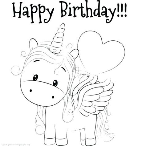 Kawaii cake coloring page drawing and unicorn colouring art for in birthday pages. Baby Unicorn Coloring Pages