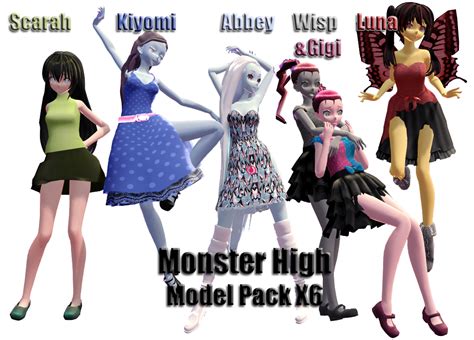 Model Pack X6 Monster High Mmd By Cylops2000 By Cylops2000 On Deviantart