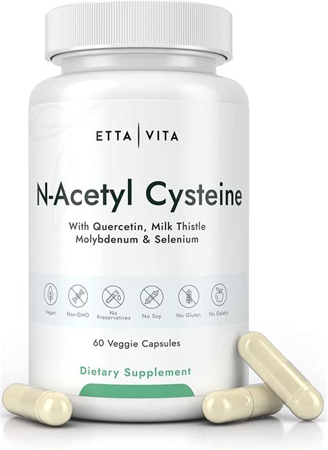 Buy Nac Supplement N Acetyl Cysteine 600mg With Quercetin Milk Thistle