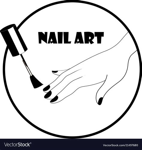 Nail art logo Royalty Free Vector Image - VectorStock