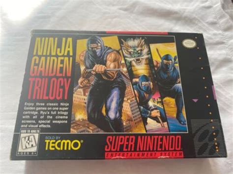 Ninja Gaiden Trilogy For Super Nintendo Snes Complete In Box Cib