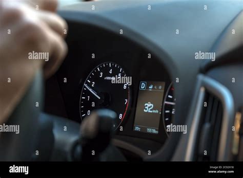 Dashboard And Speedometer In The Car Selective Focus Stock Photo Alamy