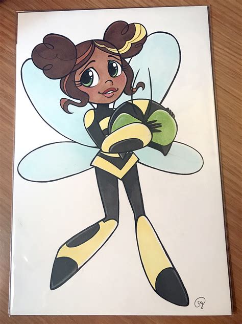 Dc Super Hero Girls Bumblebee Original Marker Drawing — Courtney Godbey