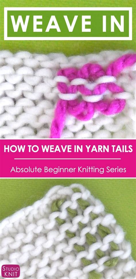 Weave the yarn end along the edge of the knitted piece. Learn How to WEAVE IN ENDS in Knitting Series by | Weave ...