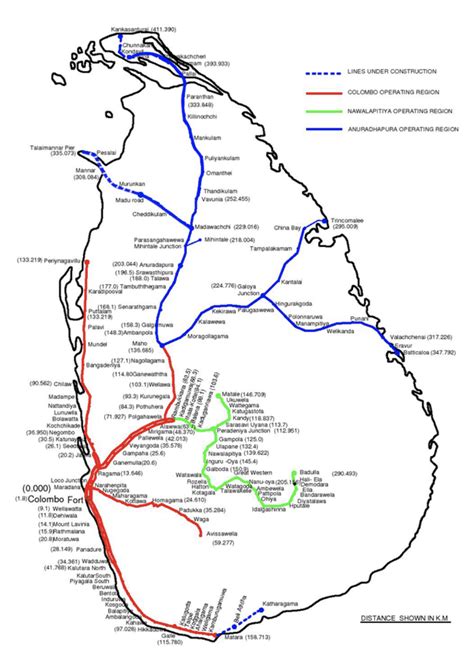 Train Map Of Sri Lanka Map Of Stoney Lake