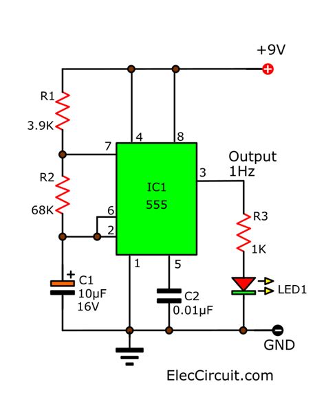 555 Timer Schematic Led Flasher Circuits Using 555 Timer Ic Paul