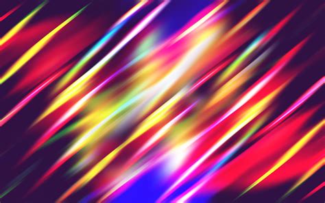 Abstract Light Lines Highlight Streaks Colorful Wallpaper 3d And