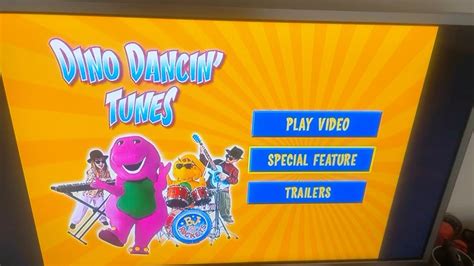 Barney Dino Dancin Tunes Menu Youtube